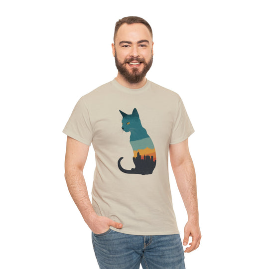 Cityscape Cat Hoodie T-shirt - Metropolitan Purr Line