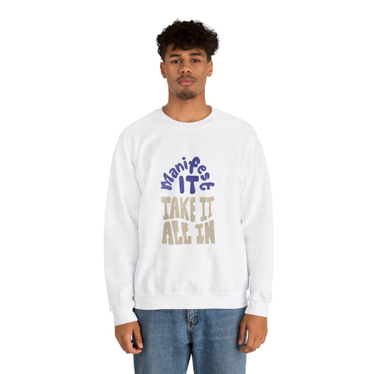 Manifest It Unisex Heavy Blend™ Crewneck Sweatshirt - Wave Fusions