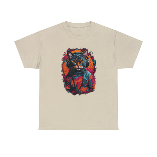 Rhythm and Purr Cat T-Shirt - Tune In Style