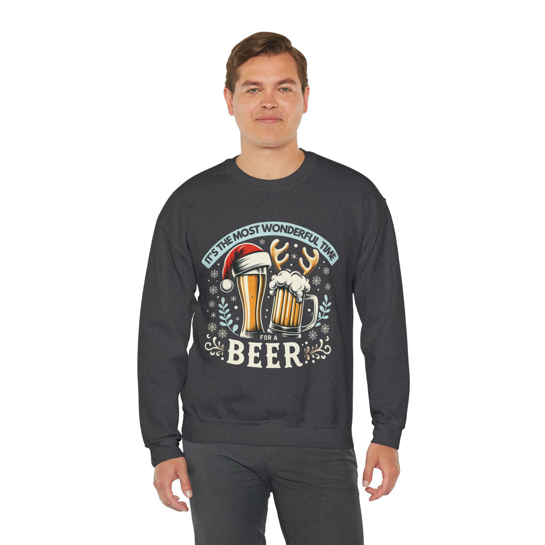 Wonderful Time For A Beer Unisex Sweatshirt - Wave Fusions