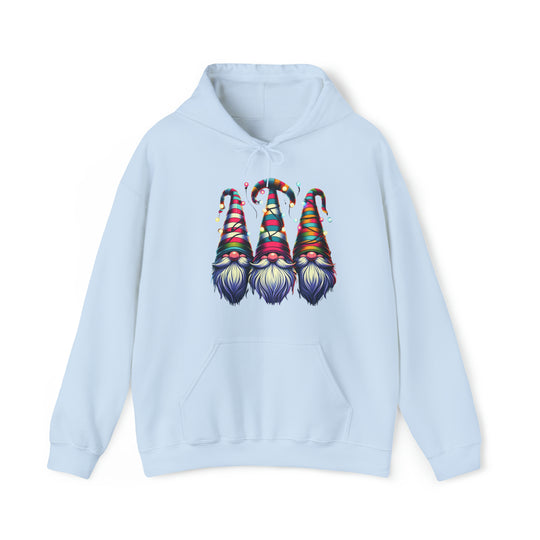 Festive Gnomes in Twinkling Hats Unisex Hoodie - Wave Fusions