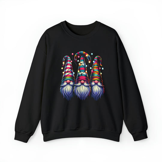 Festive Gnomes in Twinkling Hats Unisex Sweatshirt - Wave Fusions