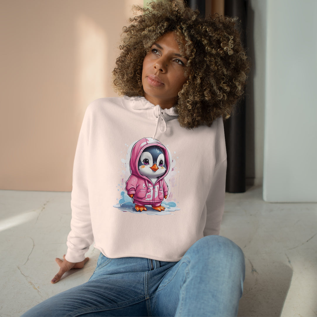 Penguin Crop Hoodie - Wave Fusions