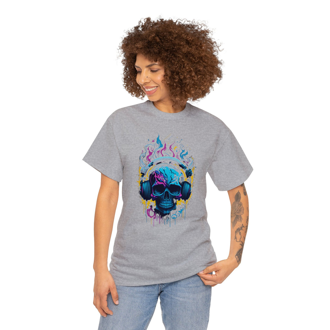 Rocking Skull Unisex Heavy Cotton Tee - Wave Fusions