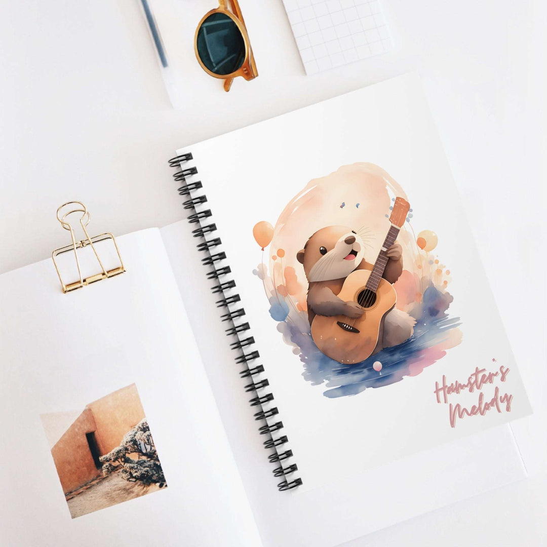 Hamster with Guitar Spiral Notebook - Ruled Line