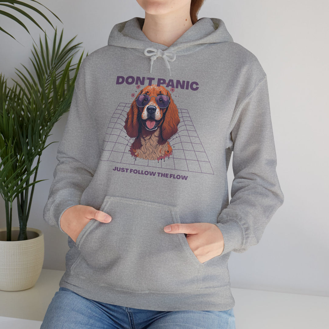 Don't Panic Just Follow The Flow Dog  Hoodie - Chill Wear