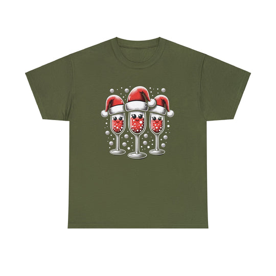 Santa's Toasty Cheers Unisex T Shirt - Wave Fusions