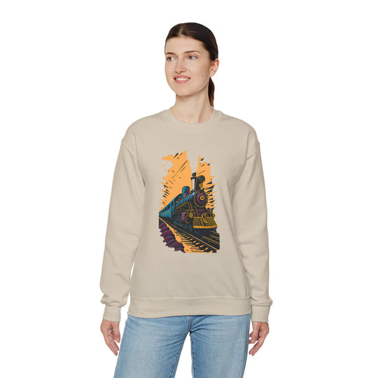 Vintage Train Railroad Journey Sweatshirt - Journey Through Time