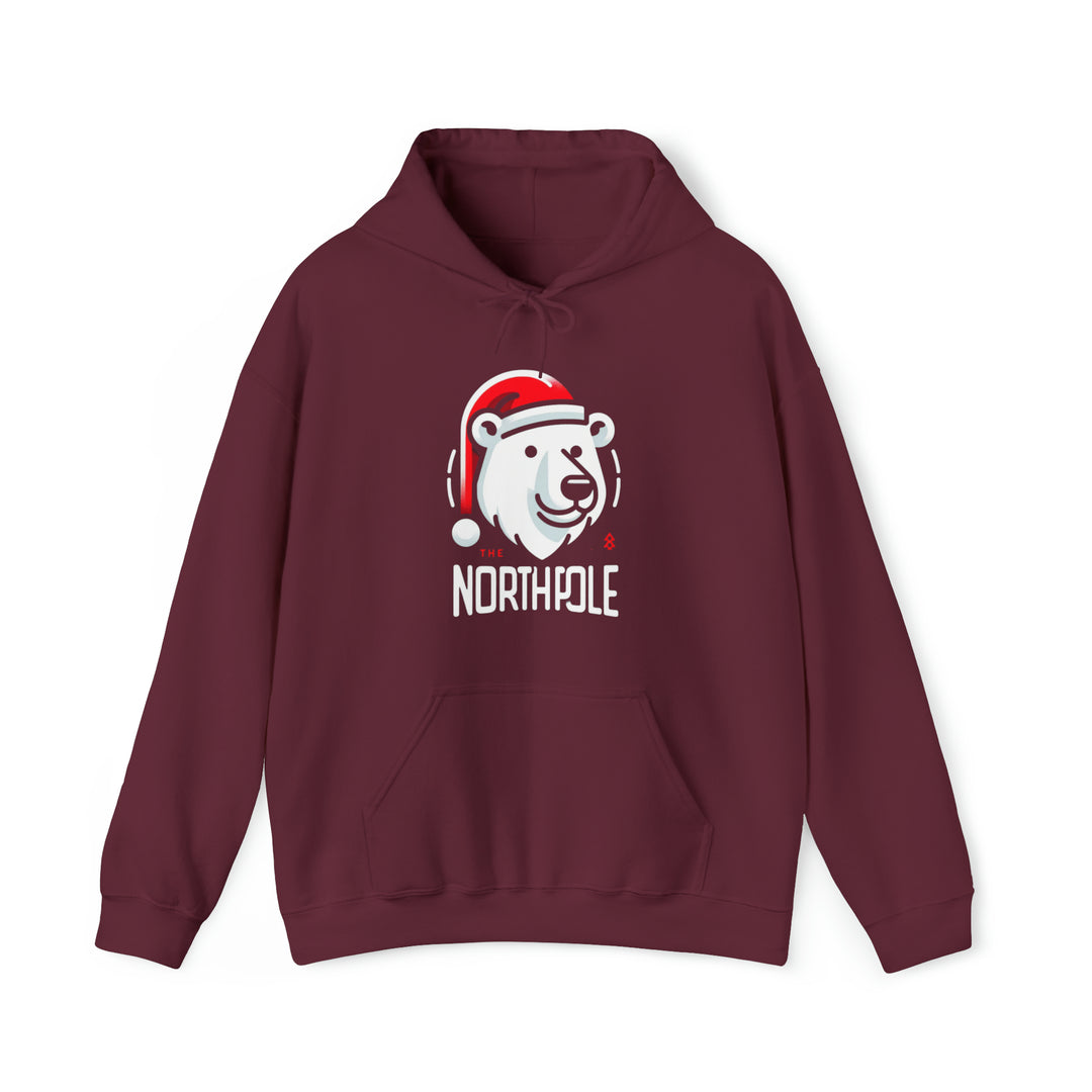 North Pole Bear Christmas Unisex Hoodie - Wave Fusions