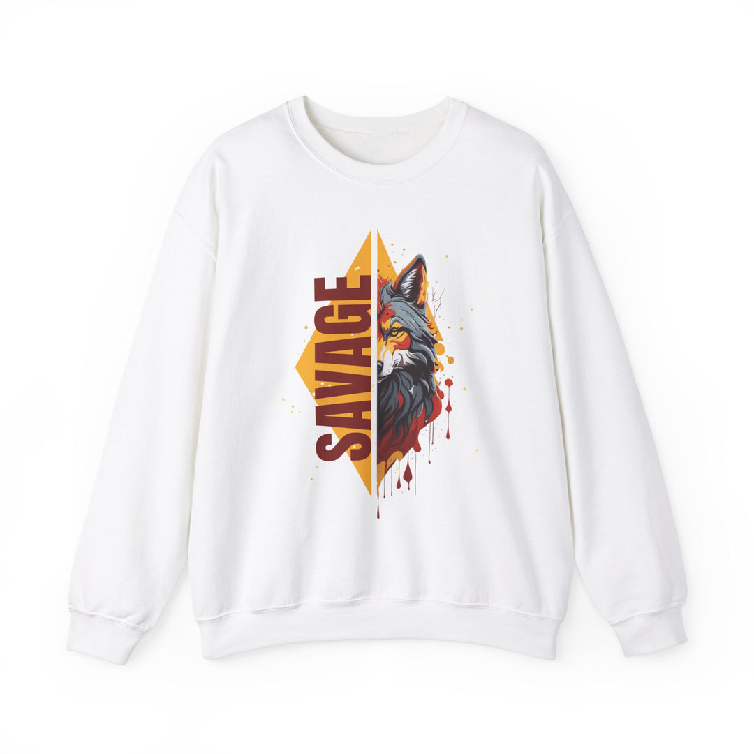 Savage Flame Wolf Sweatshirt - Heat of the Wild