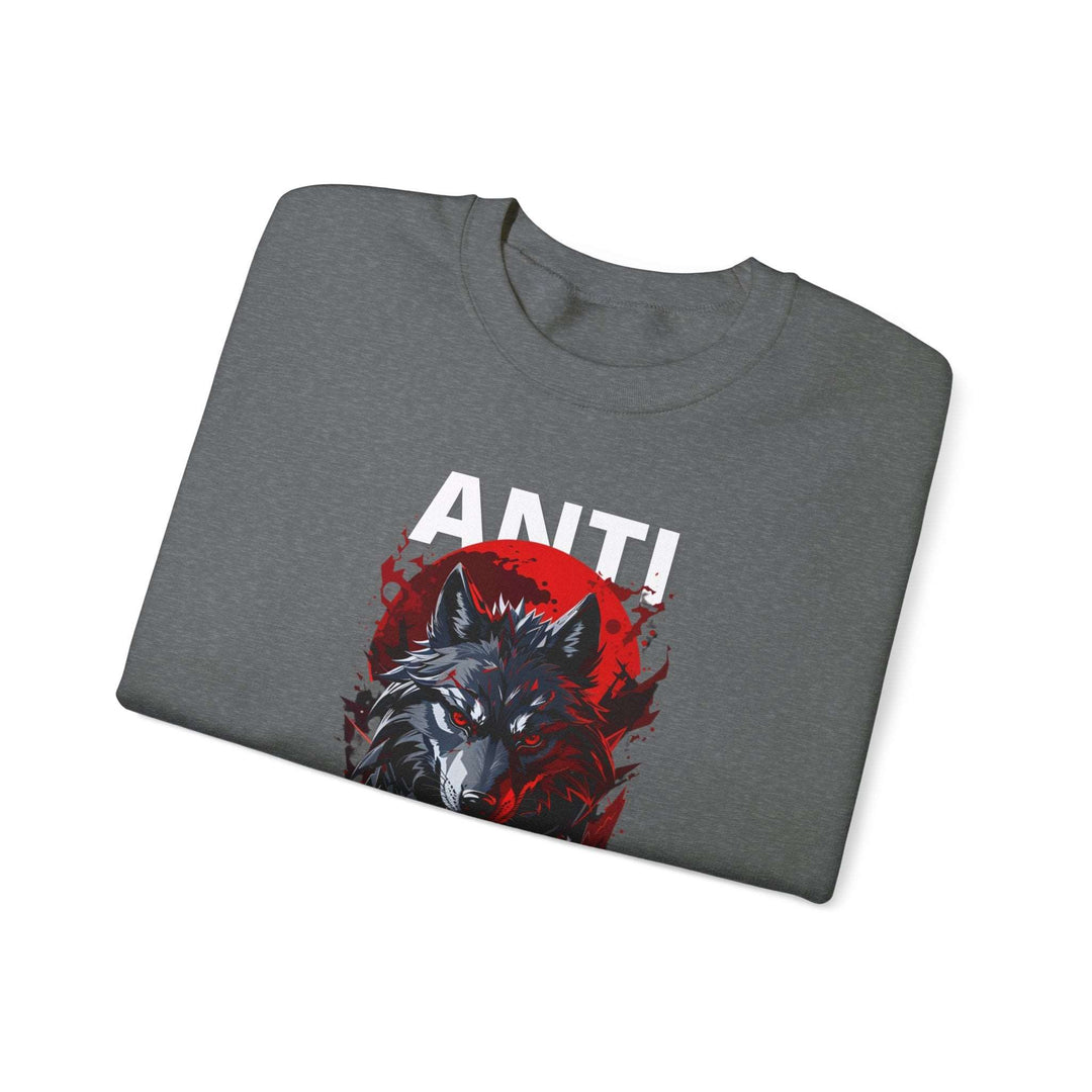 Anti-Living Wolf Sweatshirt - Dark Rebel Attire