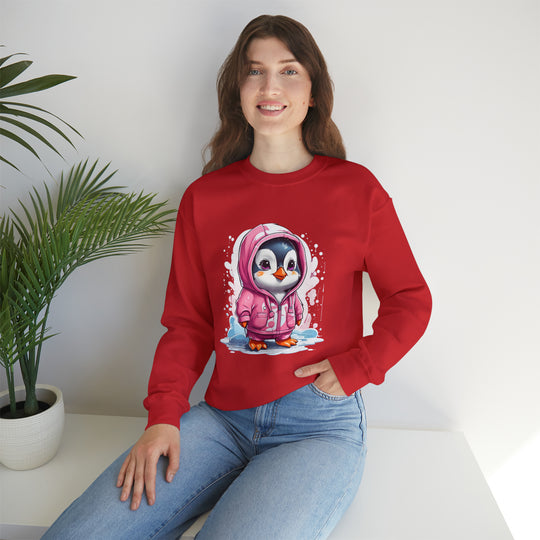 Penguin Unisex Heavy Blend™ Crewneck Sweatshirt - Wave Fusions