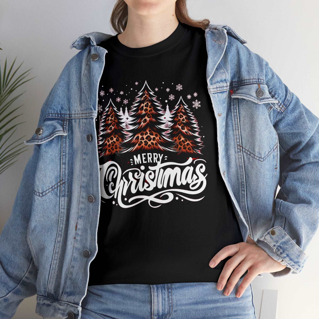 Cheetah Christmas Tree Unisex T Shirt