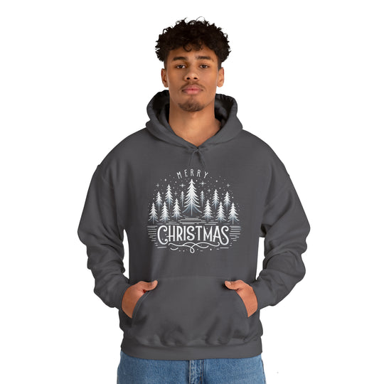 Midnight Magic Christmas Trees Unisex Hoodie - Wave Fusions