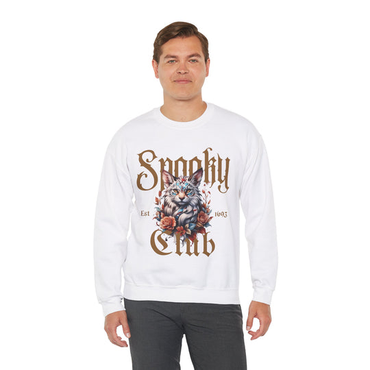 Spooky Club Floral Feline Cat Sweatshirt - Spooky Club Charm