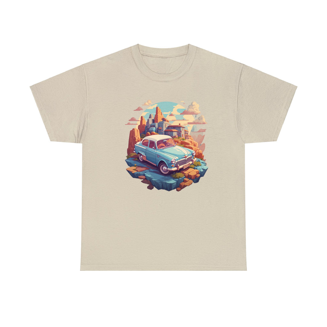 Vintage Car Sky City T-shirt - Vintage City Fashion