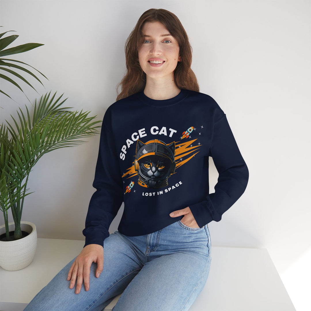 Space Cat Astronaut Sweatshirt - Lost In Space