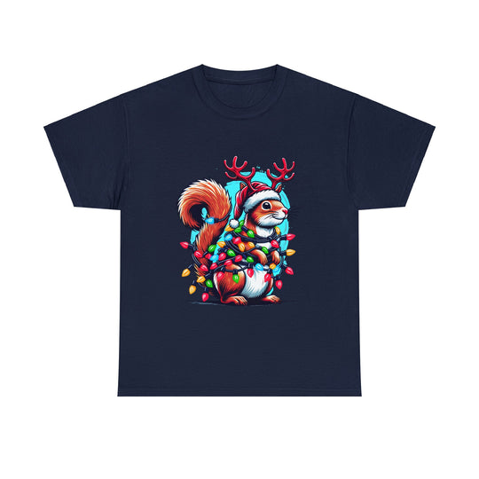 Christmas Squirrel Unisex T Shirt - Wave Fusions