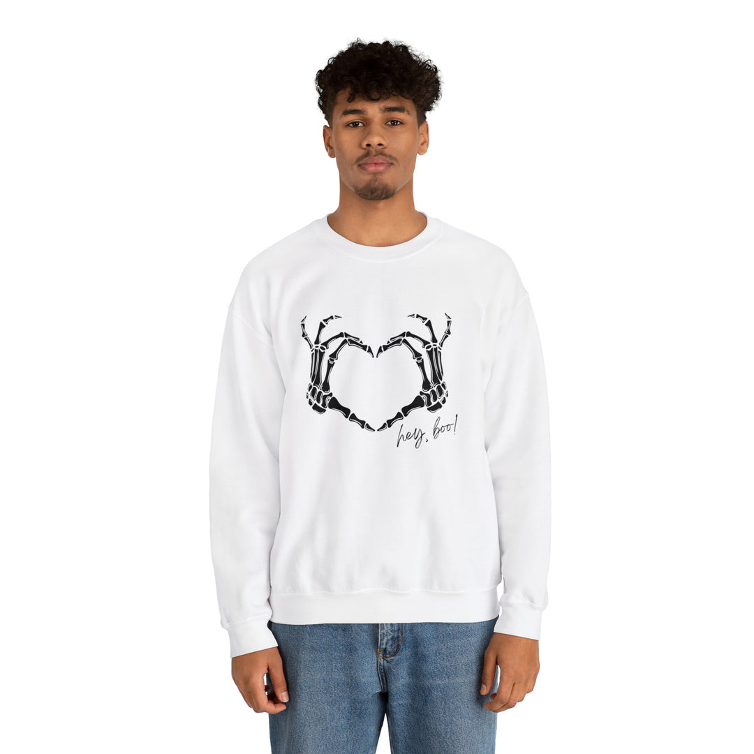 Hey Boo Unisex Heavy Blend™ Crewneck Sweatshirt - Wave Fusions