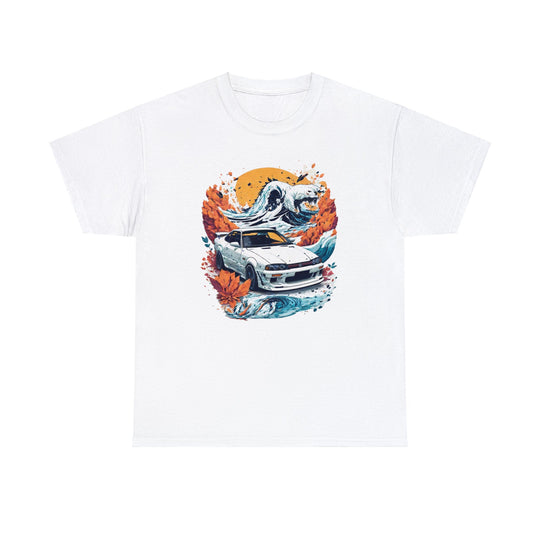 Autumn Wave Sports Car T-shirt - Vintage City Fashion