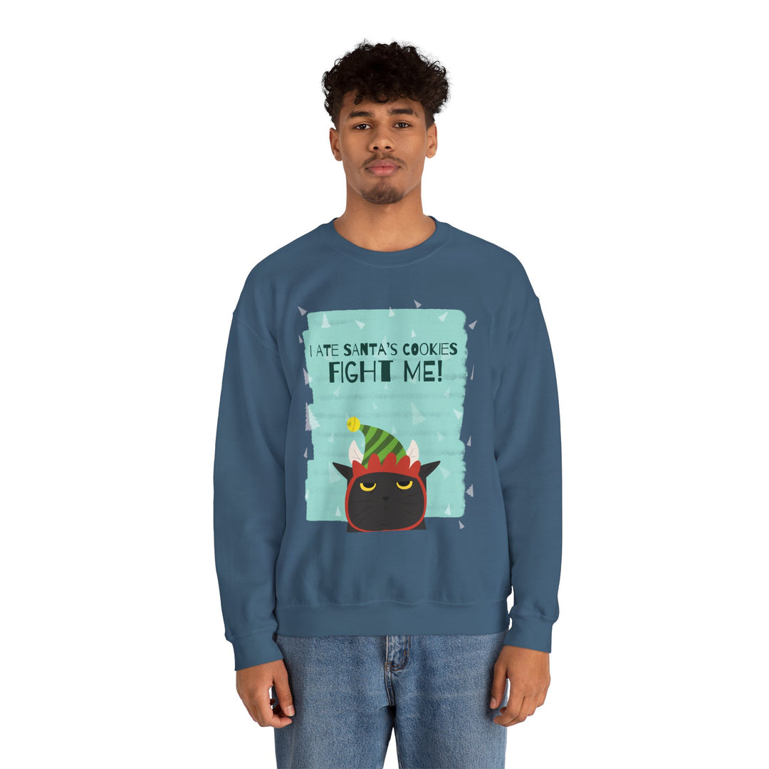 I Ate Santa's Cookies Funny Cat Sweatshirt