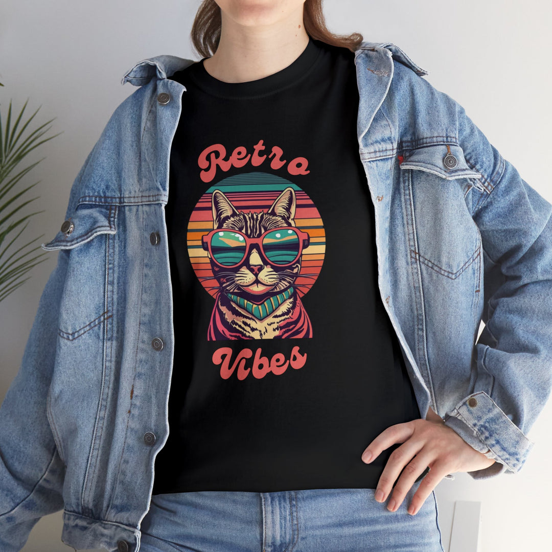 Cool Cat Retro Vibes T-Shirt  - Retro Radiance Edition