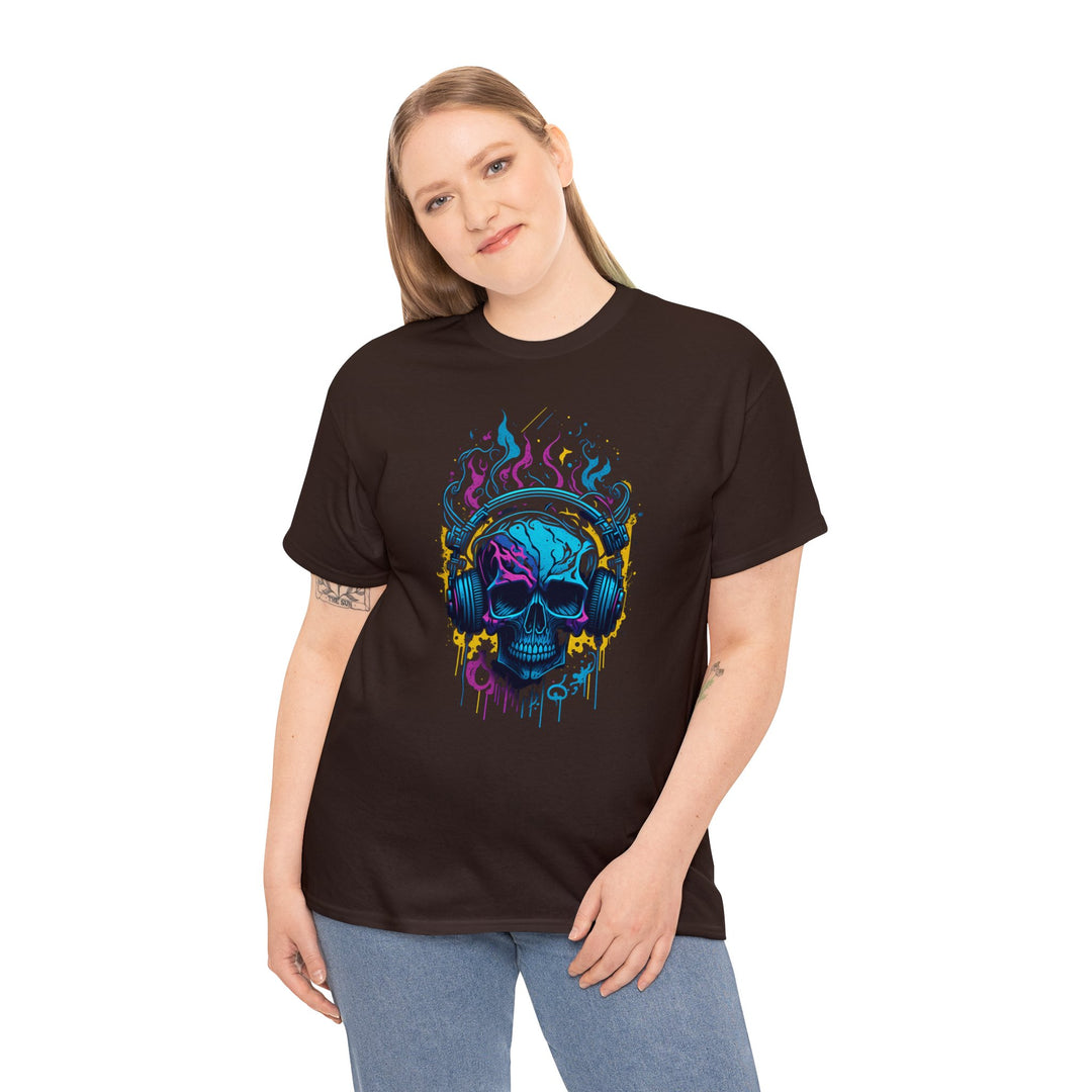 Rocking Skull Unisex Heavy Cotton Tee - Wave Fusions