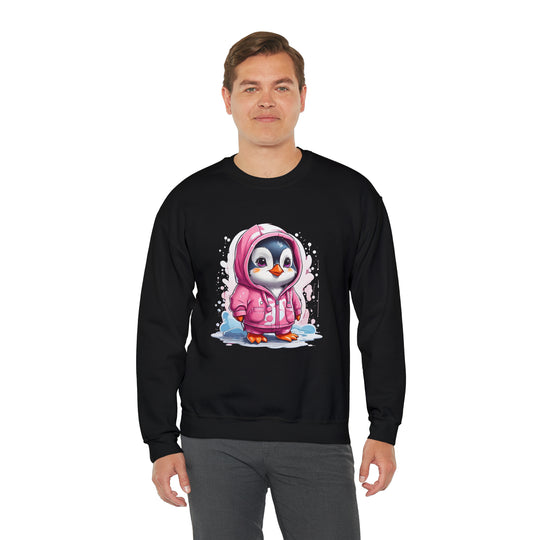 Penguin Unisex Heavy Blend™ Crewneck Sweatshirt - Wave Fusions