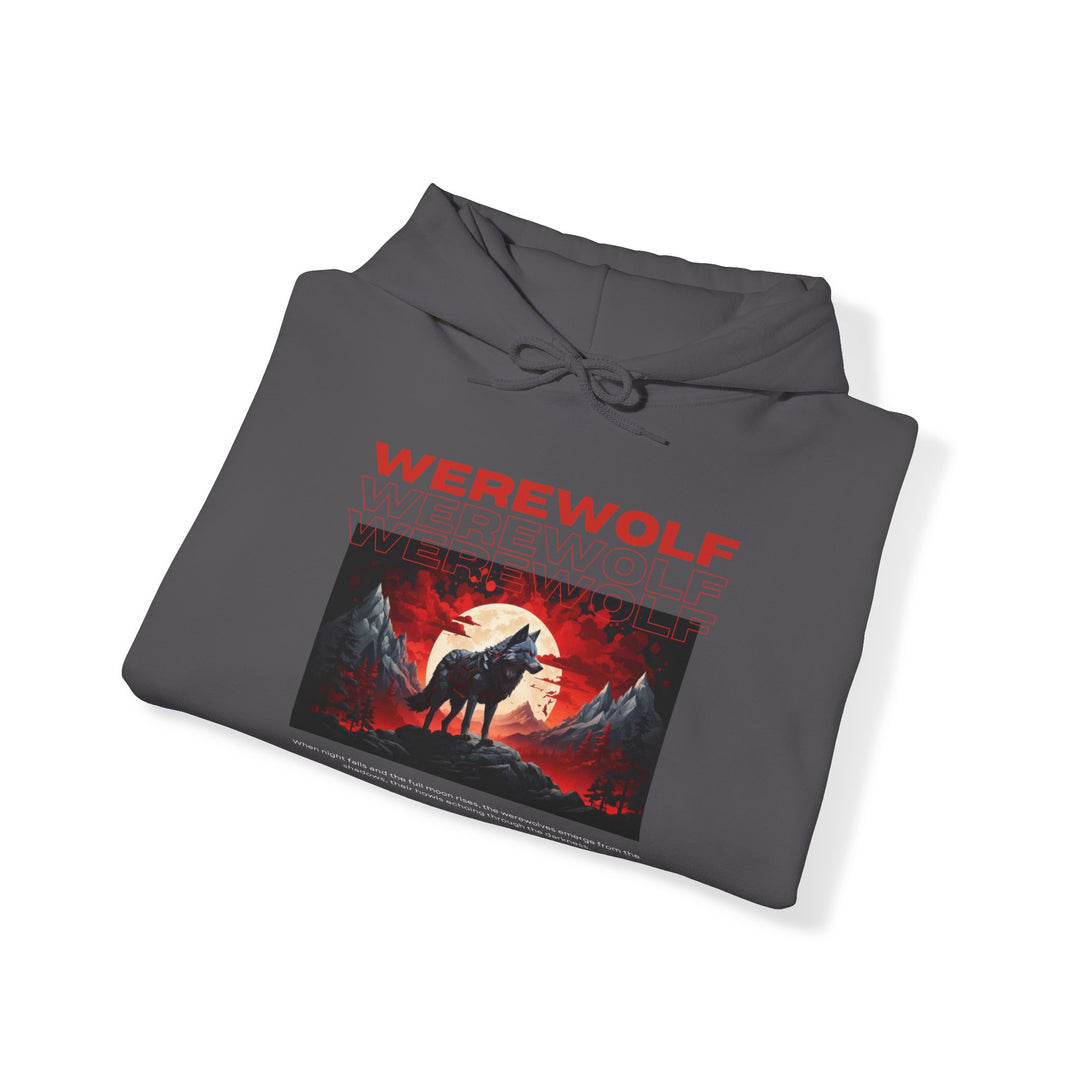 Blood Moon Werewolf Hoodie- Moonlit Mountain Lore