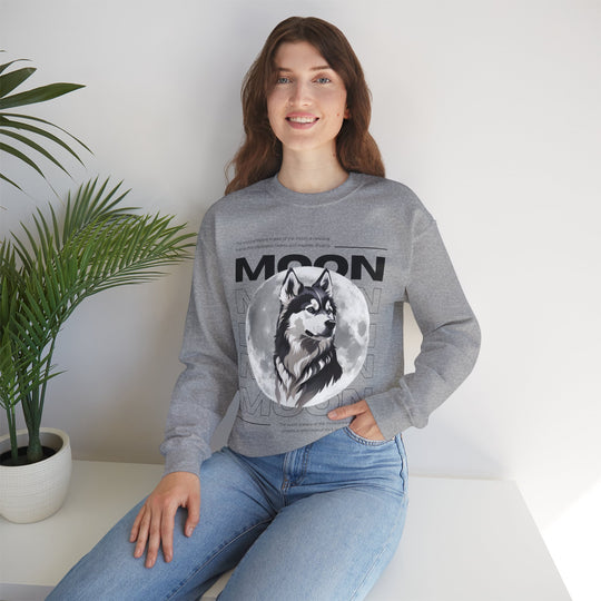 Full Moon Wolf Whisper Sweatshirt - Guiding Light of the Night