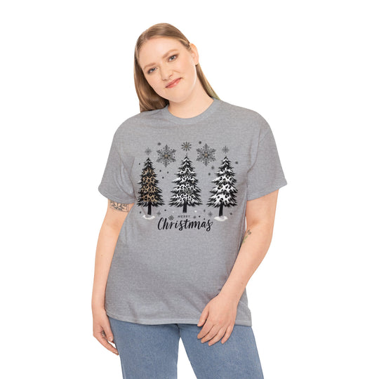 Snow Merry Christmas tree Unisex T Shirt - Wave Fusions