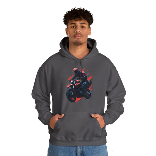 Biker Unisex Hooded Sweatshirt - Wave Fusions