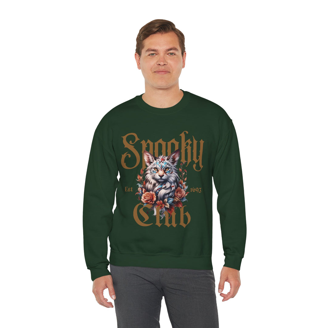 Spooky Club Floral Feline Cat Sweatshirt - Spooky Club Charm