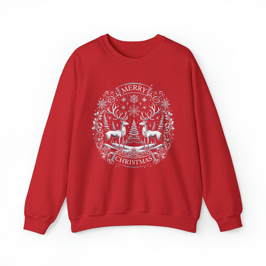 Woodland Reindeer Christmas Elegance Unisex Sweatshirt - Wave Fusions