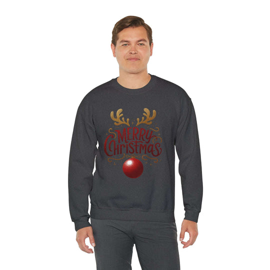 Deer Antlers Merry Christmas Unisex Sweatshirt