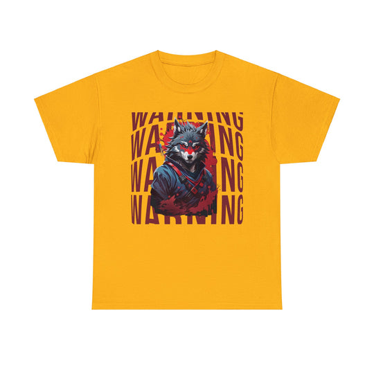 Warning! Warrior Wolf T-shirt - Majestic Wolf