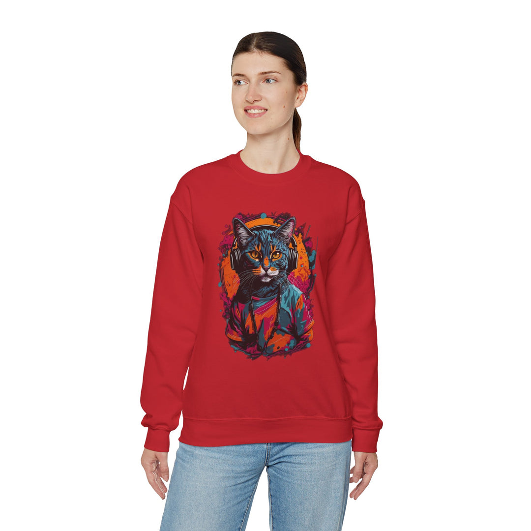 Rhythm and Purr Cat Sweatshirt - Tune In Style