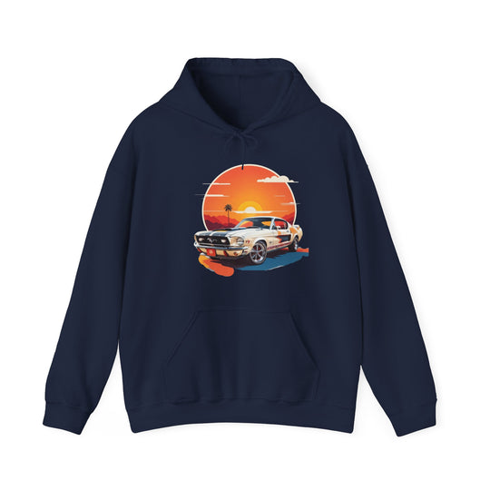 Sunset Muscle Car Hoodie - Muscle Car Edition