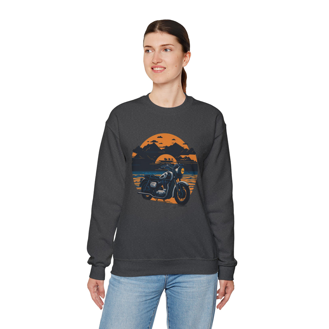 Vintage Bike Unisex Heavy Blend™ Crewneck Sweatshirt - Wave Fusions