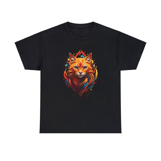 Flame Spirit Cat T-Shirt - Wildfire Whiskers