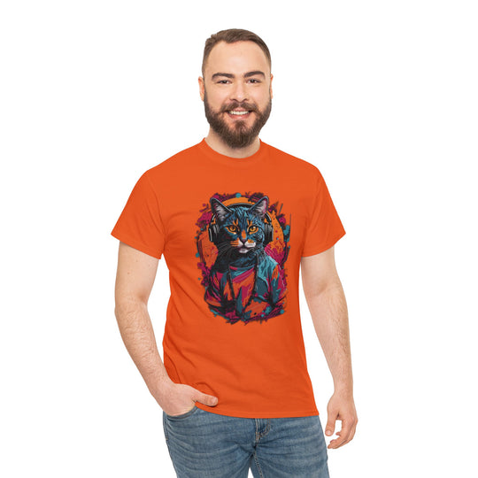 Rhythm and Purr Cat T-Shirt - Tune In Style