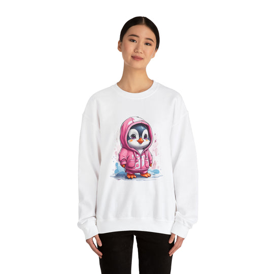 Penguin Unisex Heavy Blend™ Crewneck Sweatshirt - Wave Fusions