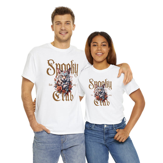 Spooky Club Floral Feline Cat T-Shirt - Spooky Club Charm