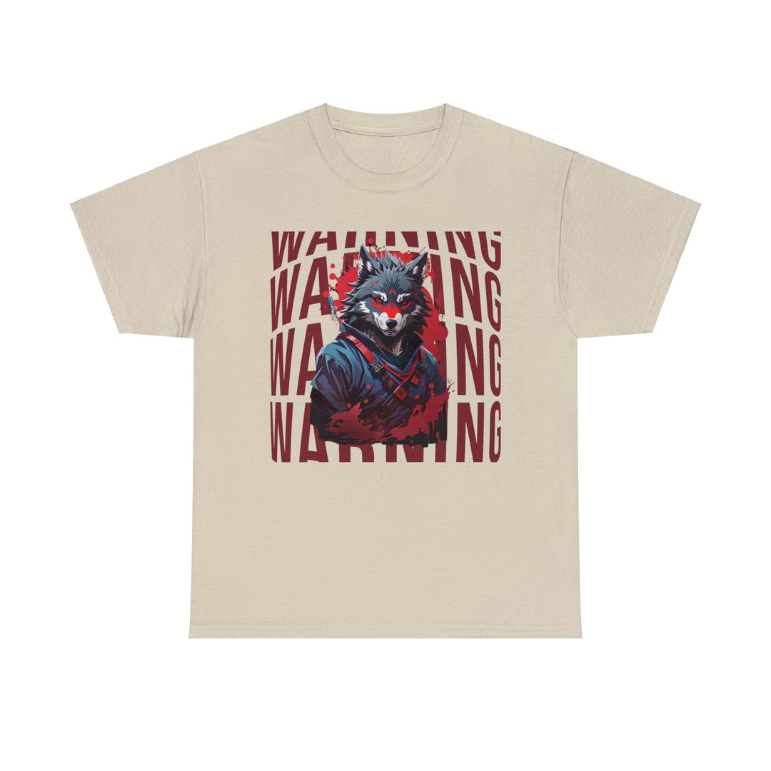 Warning! Warrior Wolf T-shirt - Majestic Wolf