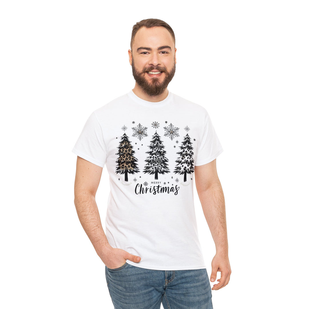 Snow Merry Christmas tree Unisex T Shirt - Wave Fusions