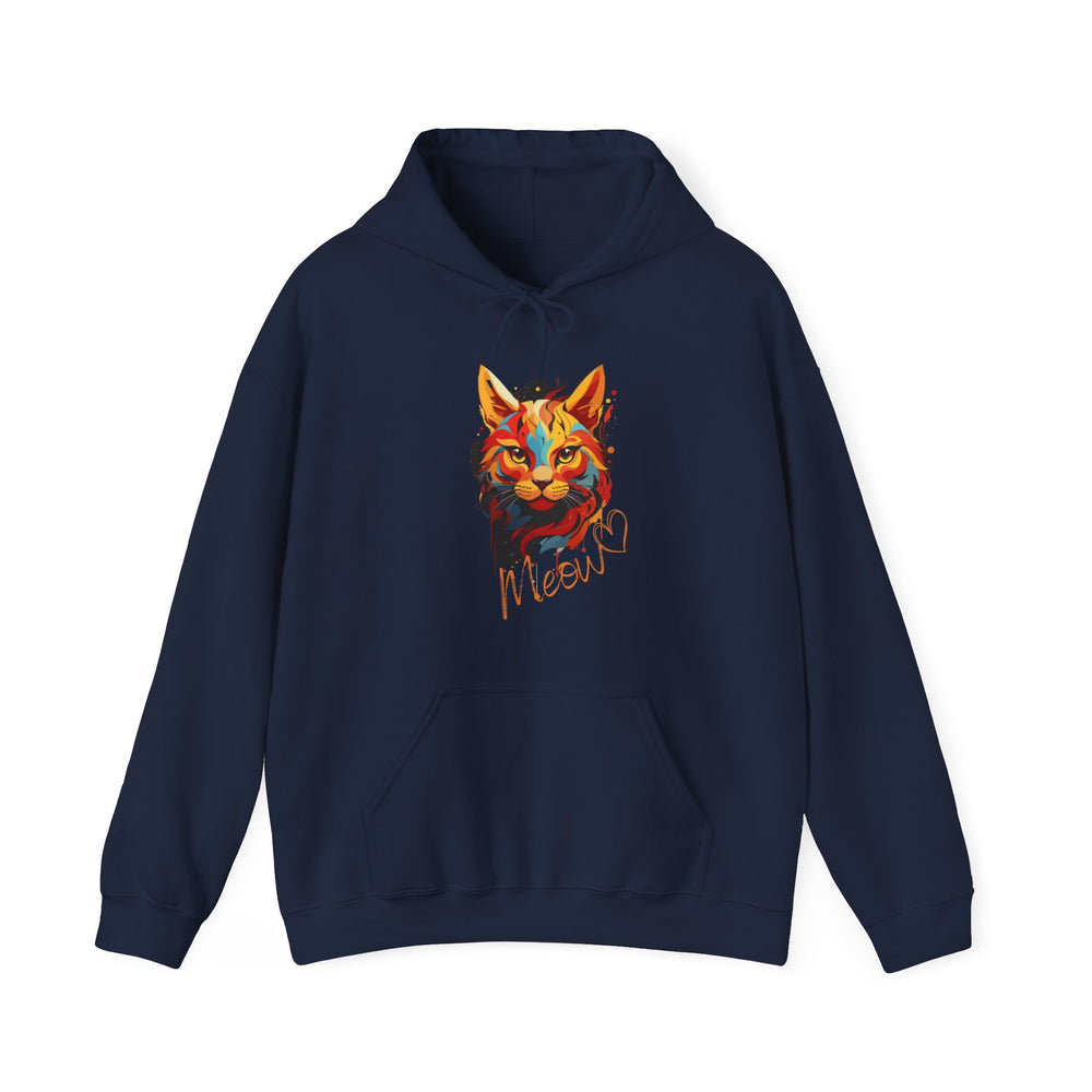 Abstract Meow Cat Hoodie - Palette of Purr