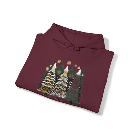 Designed Christmas Trees Unisex Hoodie - Wave Fusions