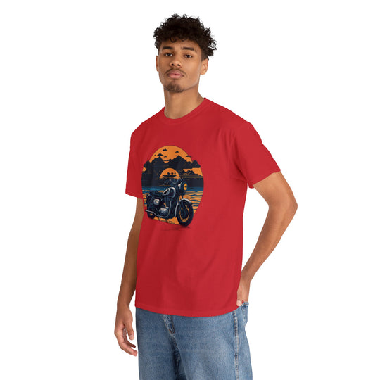 Vintage Bike Unisex Heavy Cotton Tee - Wave Fusions