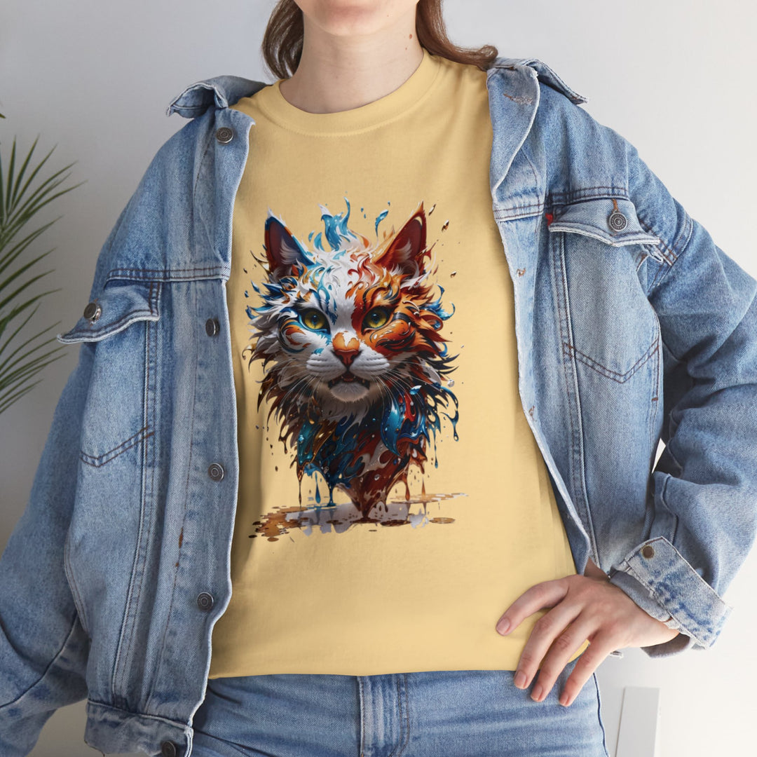 Marine Meow Aqua Purr T-shirt - Cat Splash