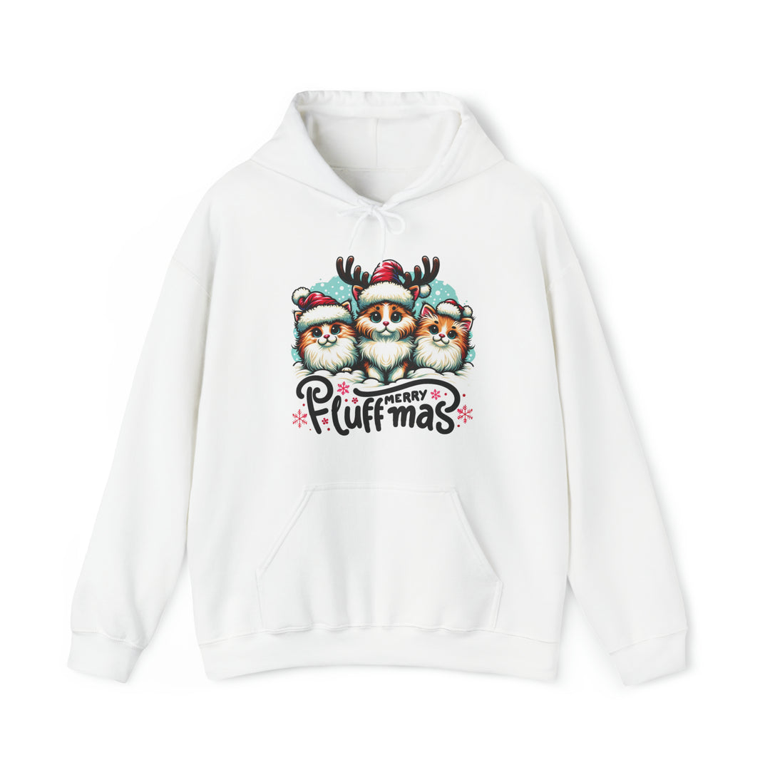 Merry Fluffmas Christmas Unisex Hoodie - Wave Fusions